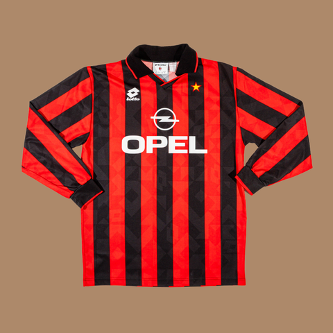 AC Milan 1994/95 Home Long Sleeve Shirt — L