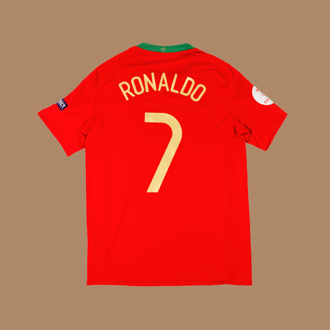 Portugal 2008 Home Shirt — Ronaldo #7 — M