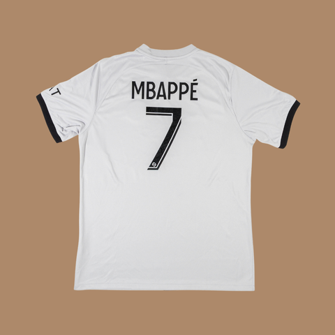 Paris Saint-Germain 2022/23 Away Shirt — Mbappé #7 — L